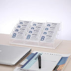 BTSKY Clear Acrylic Business Card Holder for Desk, 4 Tier 12 Pockets Business Card Stand Organizer Premium Thickened Acrylic Business Card Display Holder Name Cards Holders Fits 2.2 x 3.7 Inch - Image 6