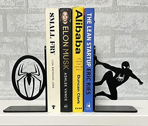 Superhero Decorative Metal Bookends,Metal Bookends, Non Skid Book Ends, Book Stopper for Home/Office Decor/Shelves, 7 X 5.5 X 4 inch per Piece - Image 2