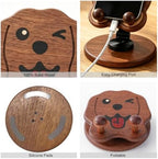 Gift for Dog Lovers – Wooden Dog Phone Stand – 360° Rotating Handmade Desk Decor – Solid Wood Desk Companion for Home Office (Golden Retriever) - Image 6