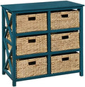 eHemco 3 Tier X-Side End Storage Cabinet, Teal by eHemco