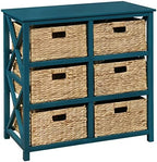 eHemco 3 Tier X-Side End Storage Cabinet, Teal by eHemco