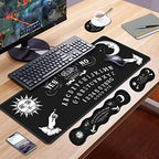 Ergonomic Keyboard Wrist Rest and Mouse Pad Wrist Rest Set, Large XXL Gaming Mousepad 31.5"x 11.8", Memory Foam, Easy Typing Pain Relief, Multifunctional Desk Mat for Office & Home, Ouija Board - Image 7