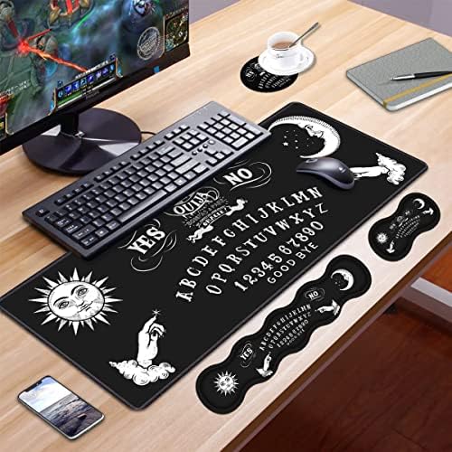 Ergonomic Keyboard Wrist Rest and Mouse Pad Wrist Rest Set, Large XXL Gaming Mousepad 31.5"x 11.8", Memory Foam, Easy Typing Pain Relief, Multifunctional Desk Mat for Office & Home, Ouija Board - Image 7