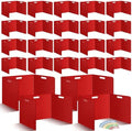 24Pack Desk Dividers for Students 14 × 17.5 × 14 Inch Plastic Durable and Waterproof Black Privacy Folders Shields Test Dividers with Classroom Privacy Boards for School Study Supplies (24PCS Red) by ZSMKJIAYE