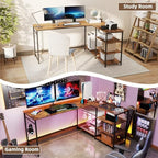 YOSHOOT 63" L Shaped Computer Desk, Gaming Desk - Image 7
