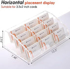 HeZone Business Card Holder Display for Desk Muitiple, Clear Acrylic Business card Stand Rack for Women and Men 12 slots 4Tier, Organize 600 cards (12 Slots - Image 3