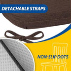 AAAAAcessories Chair Cushions for Dining Chairs, 17 x 16 x 2 in, Set of 4 - Image 5