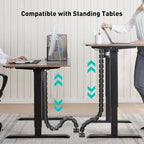 Heavy Duty Screw-in Cable Management Spine, 4-Channel Under Desk Vertebrae Cord Organizer for Wood & Laminate Standing Desks, Adjustable Floor-to-Desktop Wire Raceway with Weighted Base - Image 5