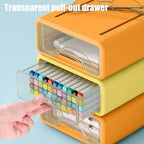 Desk Organizer with Drawers, Stackable Storage Drawers with Compartments Desktop Organization for Office Supplies, Makeup, Pencils, Tape, Erasers, Paperclips, Chargers (2S1M) - Image 7