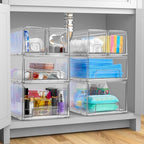 Sorbus Clear Stackable Storage Drawers with Pull-Out Bins (Large, 2 Pack) - Image 2