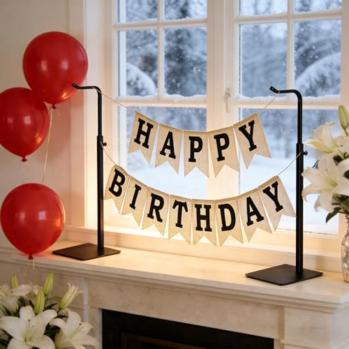 3-Pack Adjustable Tabletop Purse & Banner Display Stands, Black - Image 2