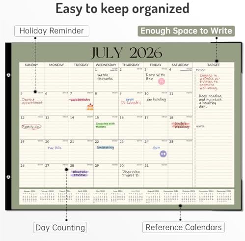 Forvencer Desk Calendar 2026-2027, 20 Months Calendar May 2026 to Dec 2027 - Image 4