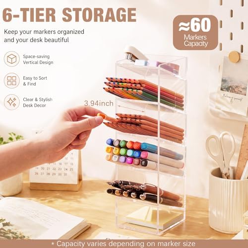 MotiMind Acrylic Pen and Marker Organizer for 60 Markers - Image 4