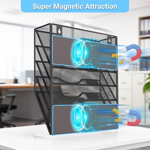 Gawerk Magnetic Wall File Holder – Magnetic Paper & Document Organizer for Home and Office (5 Tier) - Image 4