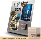 Large Magnetic Bulletin Board for Tabletops – Dry Erase Memo Board with Stand – Metal Easel for Magnet Display – 12x10 Inches + 4 Magnets - Image 2