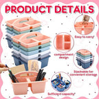 Potchen 12 Pack Caddy Organizer with Handle Plastic Table Supply Caddy Bulk - Image 3