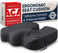 5 STARS UNITED Seat Cushion - Memory Foam Chair Cushion for Tailbone Pain Relief - Ergonomic Support for Coccyx, Sciatica & Butt - Office, Desk & Gaming Chair, Car Seat, Wheelchair, Airplane, Black by 5STARSUNITED