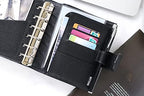 Moterm Pocket Luxe Rings Planner - Genuine Leather Binder Organizer (Pebble-Black, 30mm Ring) - Image 4