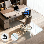 Kuyal Chair Mat for Carpet, Heavy Duty Tempered Glass Office Chair Mat - Image 3