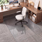 Office Chair Mat for Carpet, 48"× 60" Heavy-Duty Clear PVC Carpet Protector Mat, Non-Slip Desk Floor Mat for Low Pile Carpet, Smooth Glide, Ideal for Home, Office, Gaming Room by LeapYouth