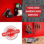 Heavy Duty Pegboard Drill Holder, 3 Drill Storage Rack with Hooks & Pegs - Image 6