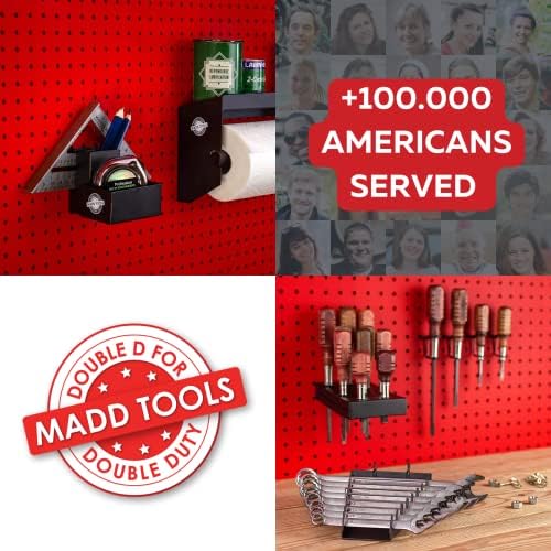Heavy Duty Pegboard Drill Holder, 3 Drill Storage Rack with Hooks & Pegs - Image 6
