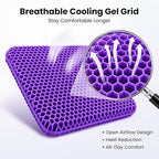 Extra Thick Large Pure Gel Seat Cushion for Long Sitting, Breathable Comfort Cushion for Back, Sciatica, Tailbone & Hip Pain Relief, Washable Portable Cushion for Office Chair, Car, Wheelchair - Image 5