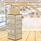Kigley 4 Sided Rotating Display Stand, Wood Rack, 4.7 x 4.7 x 11.8 Inch - Image 5