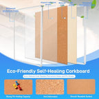 36x24 Lockable Enclosed Bulletin Board,Weatherproof Cork Display Case - Image 5
