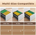 Approgreent Fully Assembled 3 Drawer File Cabinets for Home Office - Image 6