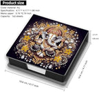 4Pcs Animals Flowers PU DIY Diamond Art Painting Sticky Notes Holder (640 Blank Notepads) Cube Note Box Mosaic Craft Set for Office Accessories Desk Office Workplace - Image 5