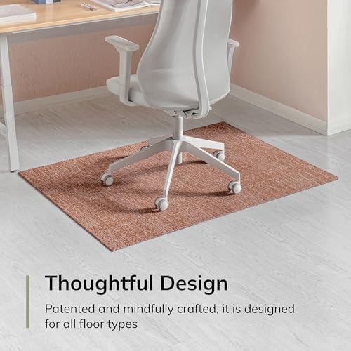 Anji Mountain 48" x 36" Rug'd Office Chair Mat for Carpet & Hardwood Floor - Image 3