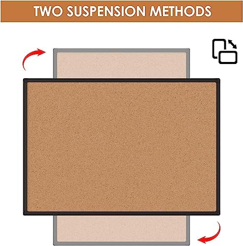 Cork Board Bulletin Board 24 x 18, Black Aluminium Framed Corkboard, Office Board for Wall Cork, Large Wall Mounted Notice Pin Board with 16 Push Pins for School, Home & Office - Image 6