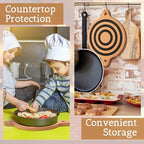 4 Pack Magnet Cork Trivet Magnetic Pot Holders 10" 8" 6" Magnetic Trivet - Image 6