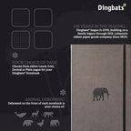 Dingbats* - Wildlife Plain Extra Large A4 Notebook - PU Leather Hardcover Journal for Work, Writing - Pocket, Elastic Closure, Pen Holder, Bookmark - Image 2