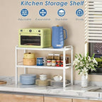 Expandable Cabinet Shelf Organizer, Metal Kitchen Countertop Storage Shelf - Image 4