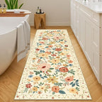 DUKINO 2x10 Runner Rug, Washable Kitchen Runner Rug Non Slip, Beige Yellow - Image 3