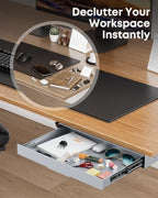 PUTORSEN Under Desk Storage Drawer 14.8" Wide - Smooth Slide Out Organizer - Image 6