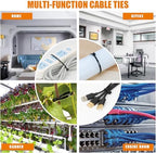18 inch White Zip Ties Heavy Duty 1000 Pack Long Cable Ties 75 LBS - Image 6