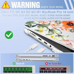 May Chen for 2026 MacBook Pro 14-inch M5 M4 M3 M2 M1 Pro/Max Chip, Release 2026 2025-2021, Model A3427 A3426 A3434 A3112 A3401 A3185, Plastic Hard Shell with Keyboard Cover, Spring Flowers - Image 2