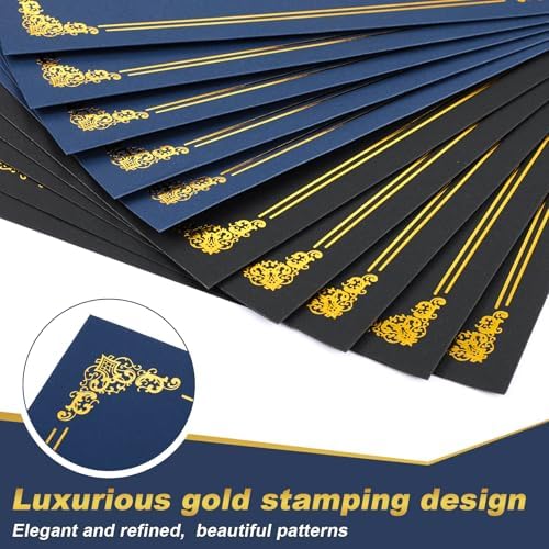 Fainne 120 Pack Certificate Holders Bulk, Diploma Covers, Navy Blue & Black - Image 4