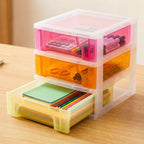 Stackable Desktop Organizer with 3 Drawers for Scrapbooking Storage - Image 6