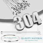LEIFIDE 500 Pcs Stainless Steel Zip Ties 304 Metal Cable,13.8 Inch - Image 3