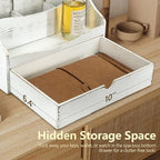 Rebee Vision Mail Organizer for Desk with Drawer for Home Decor, Whitewash - Image 5