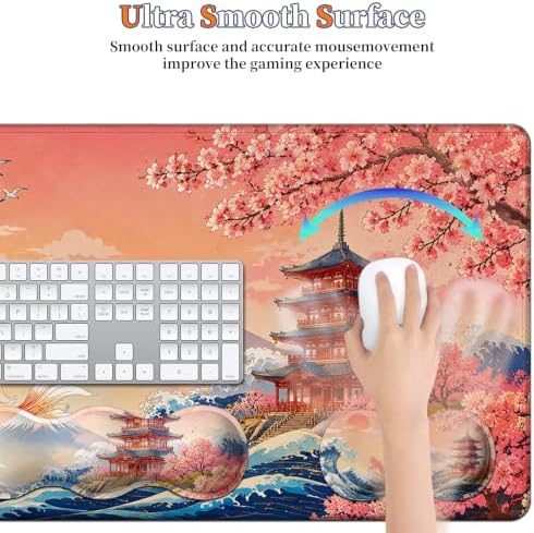 Large Desk Pad Set with Keyboard Wrist Rest & Mouse Wrist Support - Image 4