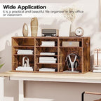 HOOBRO Countertop Mail Sorter Organizer, Wooden Literature Organizer, Student Mailbox for Classroom, Desktop Bill Organizer for Office Home School, 12 Compartments Rustic Brown FG43WF01 - Image 3