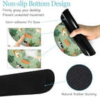LIMKRIAN Cat Ergonomic Mouse Pad XXL Desk Mat Set, Green Desk Accessories - Image 4