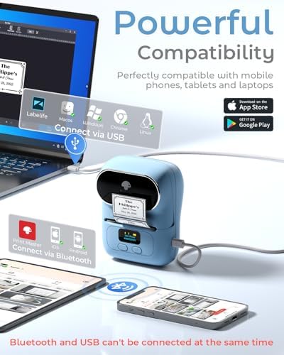 Phomemo M110 Label Printer, Portable Thermal Label Maker with Display - Image 5