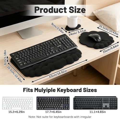 Ergonomic Keyboard Stand with Wrist Rest and Mouse Pad Set for Pain Relief - Image 2