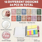 Sprial Notebooks with Pens Bulk, 48 Pack, 5.5 x 4.7 Inch, Boho - Image 4